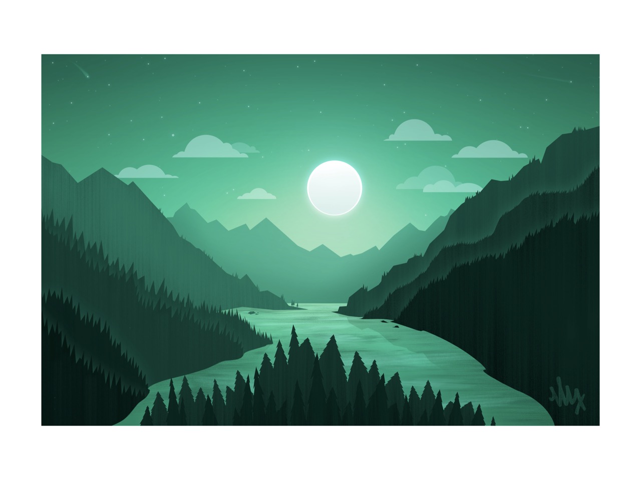 Mountain river valley